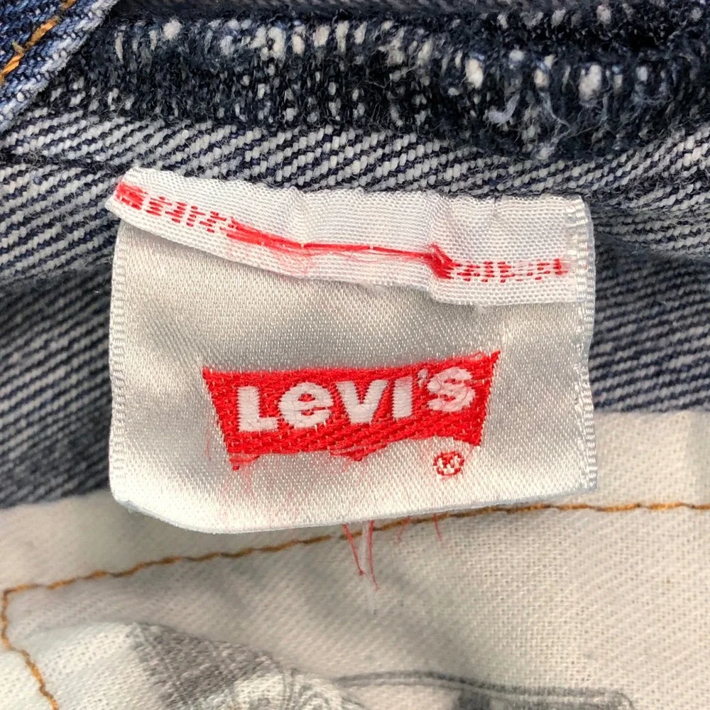 Levis 501 Mens Jeans 38x34 (fits 38x31) Straight Leg Blue Dark Wash Regular VTG